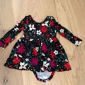Little sleepies play collection Floral Long Sleeve Baby Dress